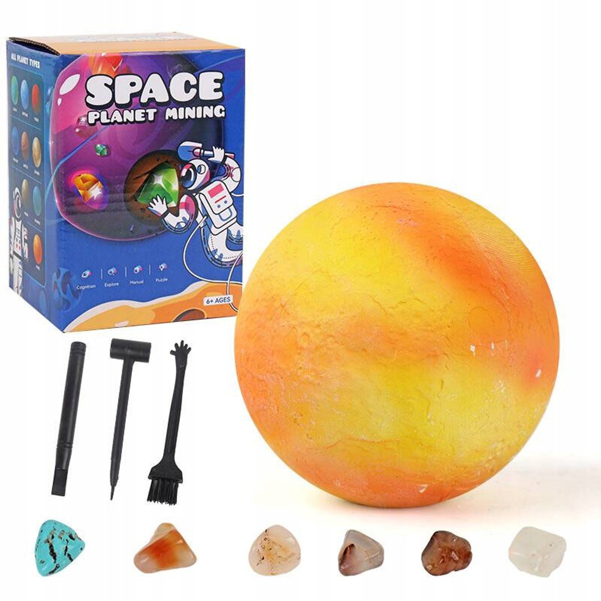 Mars Steen & Mineraal Ontdekkingsset - Leerzame Archeologie Kit