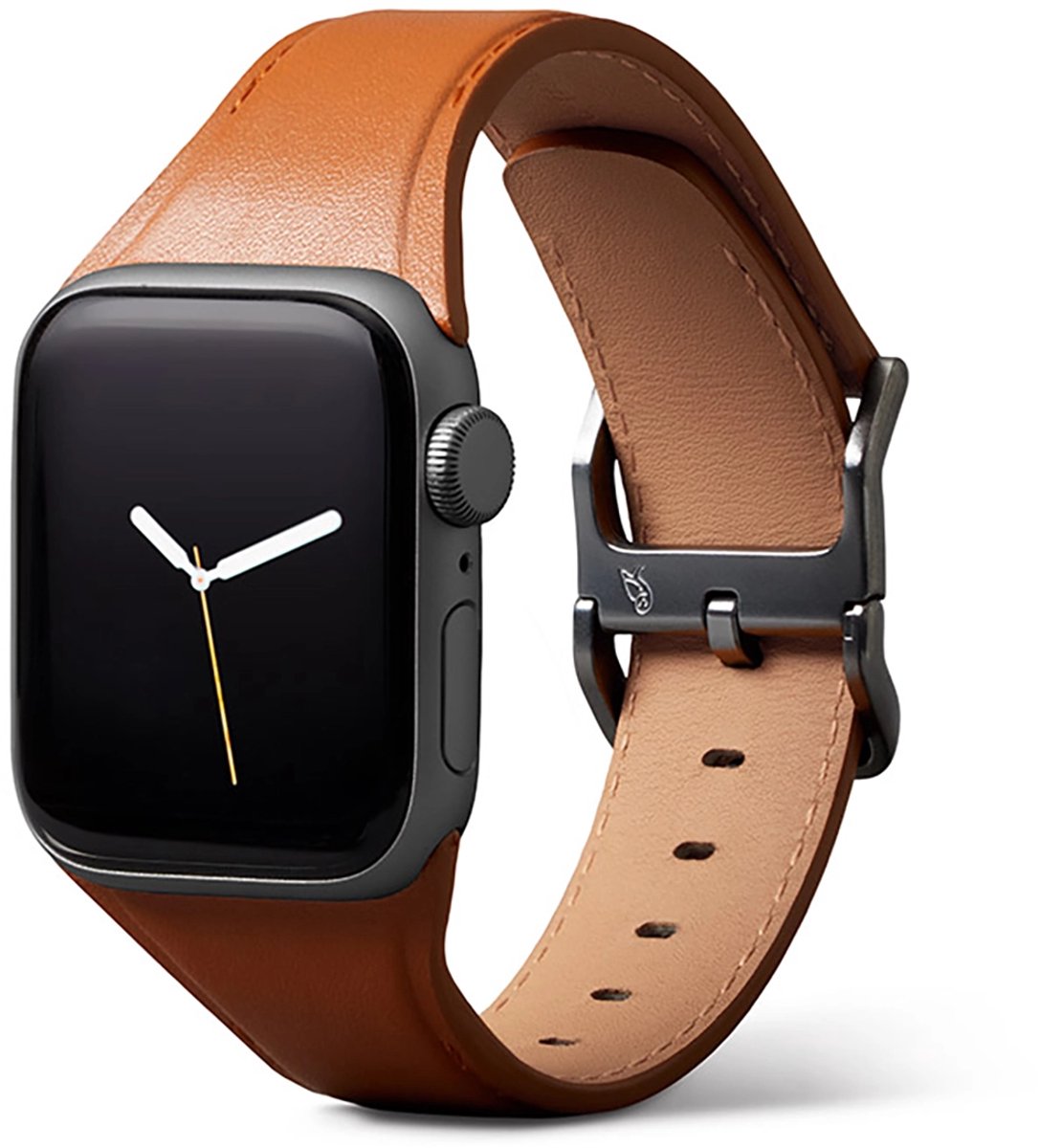 Bellroy Classic Horlogeband Large (44-49mm) – Geschikt voor alle Apple Watches van 44-49mm – Stijlvol bandontwerp – Leer uit goud-beoordeelde leerlooierijen - Oranje