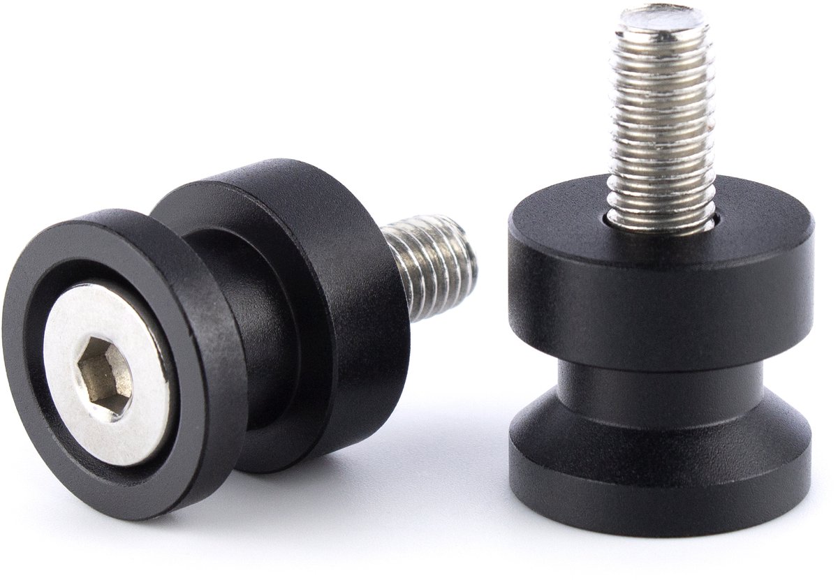Universele Motor V-Lift Rolletjes M8 Suzuki Zwart Aluminium