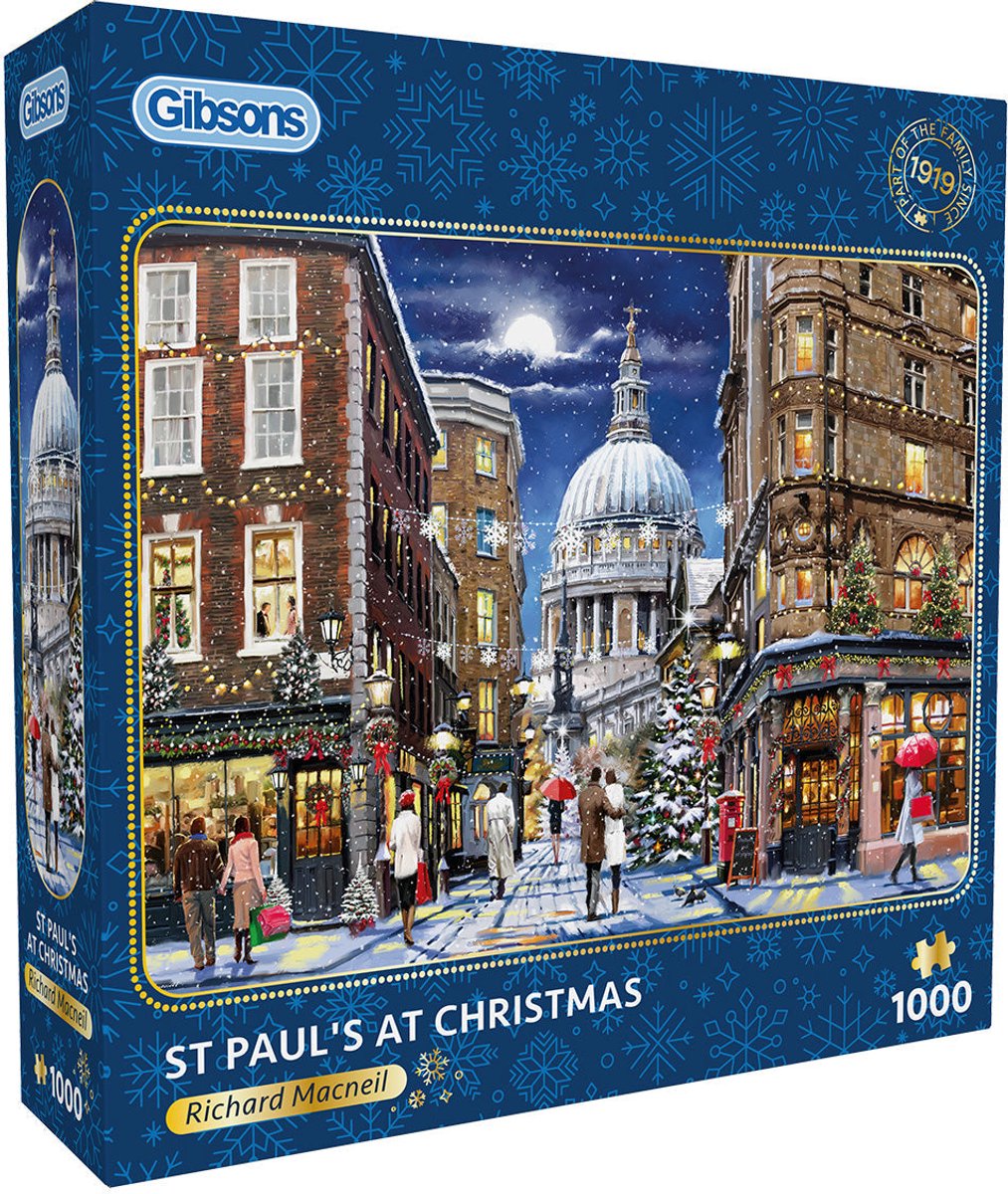 Gibsons - St Paul's at Christmas (door Richard Macneil) - 1000 stukjes 68×49cm (b×h) - Legpuzzel voor volwassenen