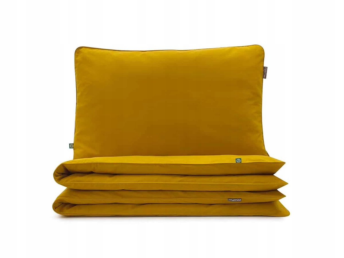 Basic Mosterd Geel Beddengoed Set 200x200cm - 100% Katoen