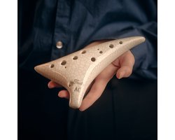 Alt-ocarina 12-gaats - incl. koord, doekje, zakje - Fazley 10CAC12 - Wit