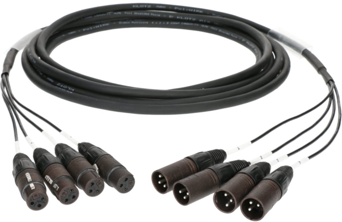 Klotz S04FM002 4-kanaals XLR-XLR signaalkabel 2 meter