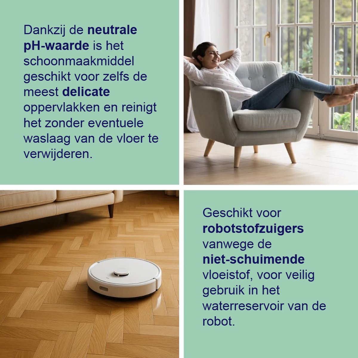 nuncas 1000ml schoonmaakmiddel - met oranjebloesem geur - Reinigingsmiddel geschikt voor dweilrobot iRobot Roomba Braava Jet M6 – foto 5