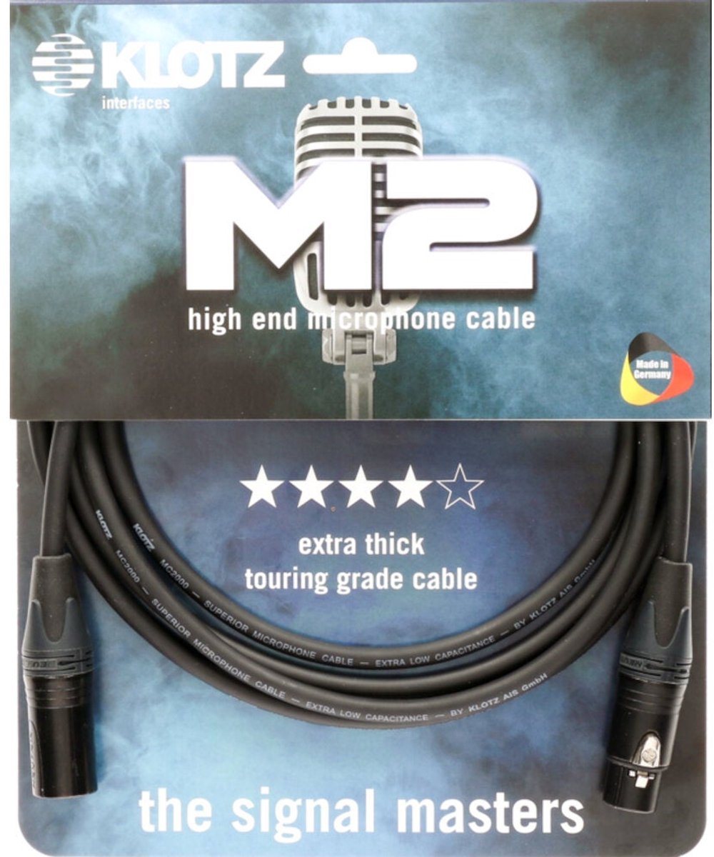 Klotz microkabel M2 3m XLR M2FM1-0300, Neutrik - Microfoonkabel