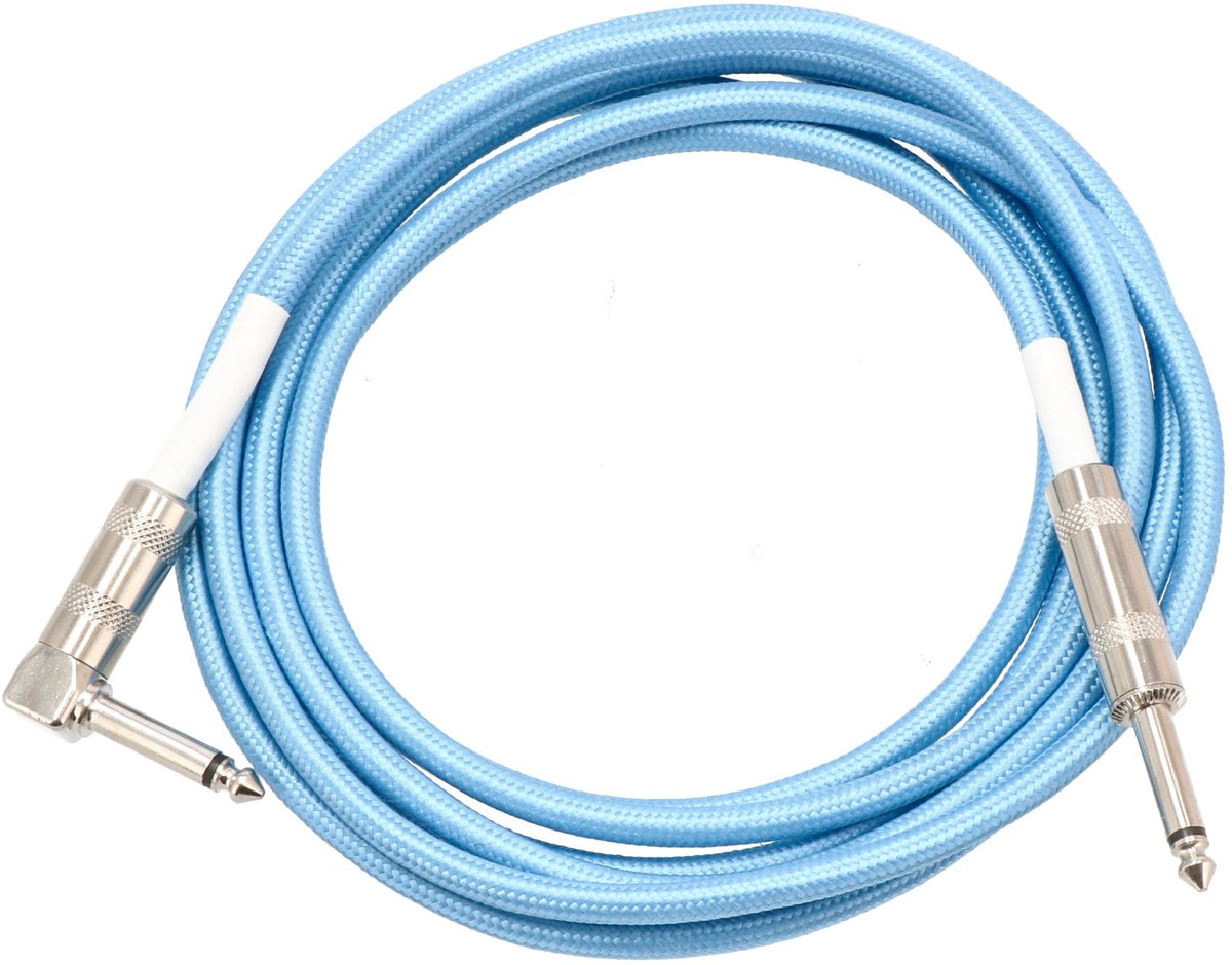 Devine GIT3 Daphne Blue gitaarkabel recht-haaks mono 3 meter blauw