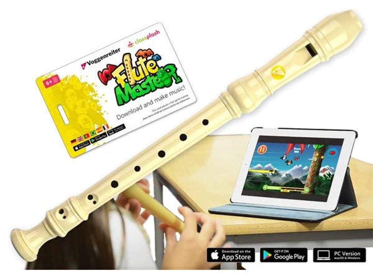 Voggenreiter Flute Master App incl. kunststof blokfluit