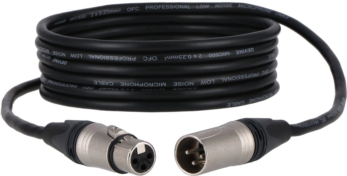 Devine MIC500N/3 XLR microfoon- en signaalkabel 3 meter