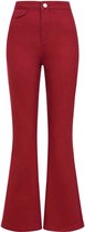 Banned - Roisin Flared jeans - XL - Bordeaux rood