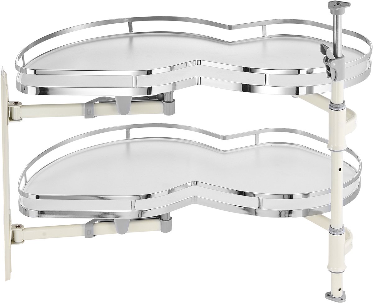 VEVOR Keukenkastorganizer 2 Niveaus Soft Close Organizer Links Uitschuifbaar
