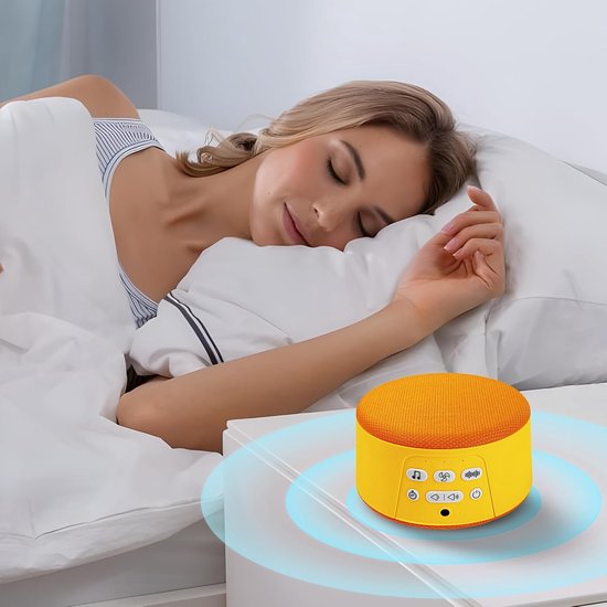 White Noise Machine - Slaapgeluidsmachine voor volwassenen - Draagbaar elektronisch apparaat met automatische uitschakeltimer, oplaadbaar, voor meditatie voor volwassenen en baby's van GLOXME. — afbeelding 2