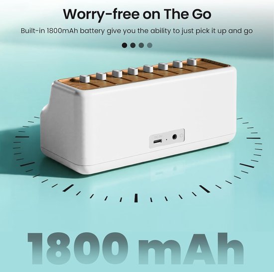 White Noise Machine, 8 mixopties voor natuurgeluiden, White Noise-apparaat, White Noise-geheugenfunctie, slaapmuziek voor volwassenen en baby's (wit/bruin) van REACHER — afbeelding 3