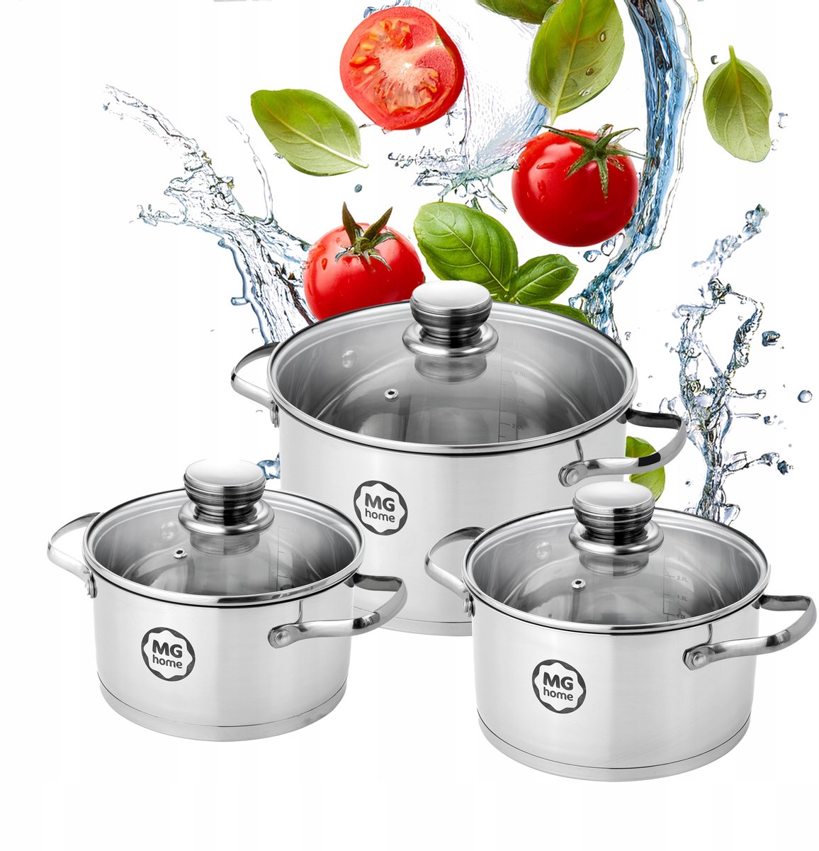 MG Home Satino Pannenset RVS 6 Delen - Stijlvol en Duurzaam