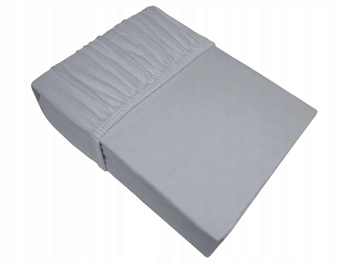 Jersey Hoeslaken met Elastiek 180x200cm - Grijs, 25cm