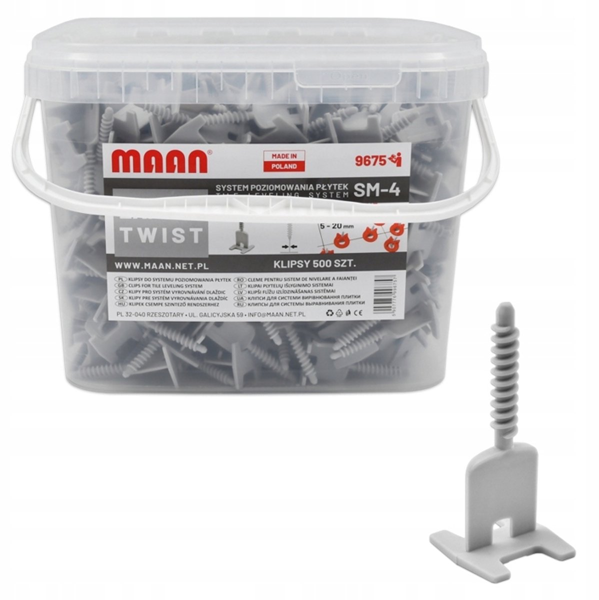 Maan Tegelnivelleerclips 500 stuks - Perfecte Tegelplaatsing