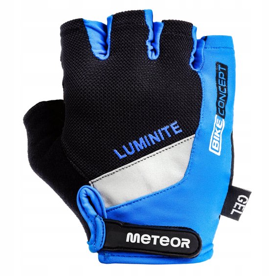 Meteor Gel GX30 Fiets­handschoenen Kort XL Blauw-Zwart-Grijs van Meteor — afbeelding 5