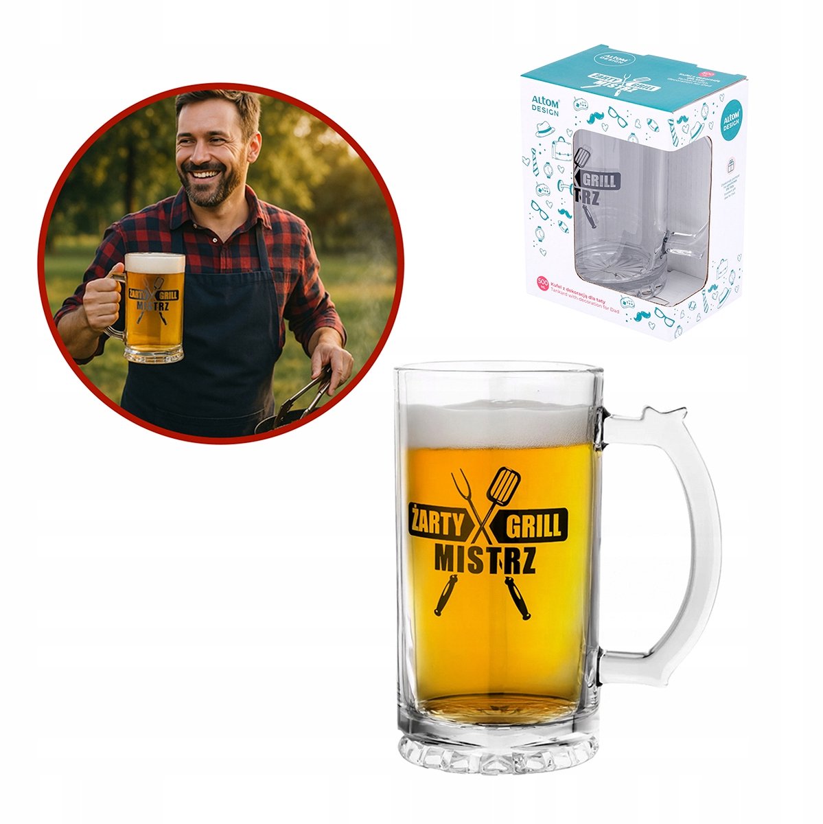Altom Design Bierpul Meester 500ml - Perfect Grill Cadeau