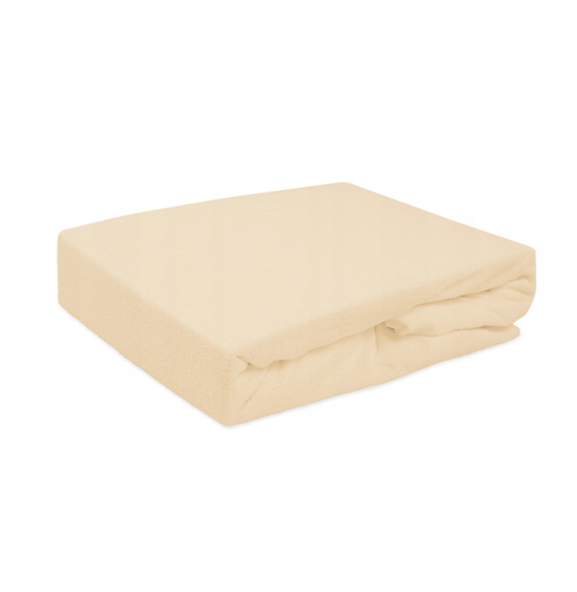 Fleece hoeslaken met elastiek lichtbeige 180x200 cm