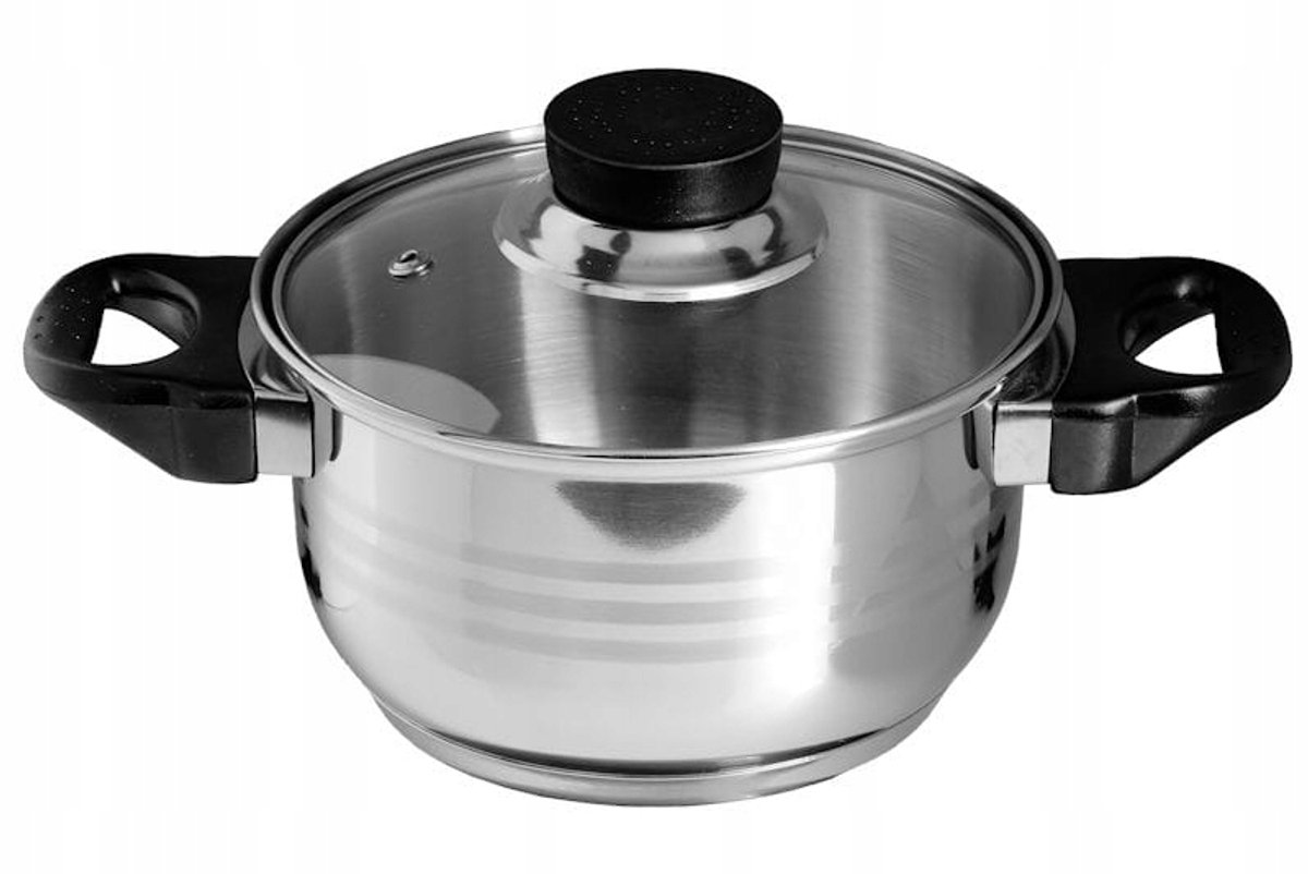 RVS Kookpan met Deksel 2,5L - Geschikt voor Gas & Inductie