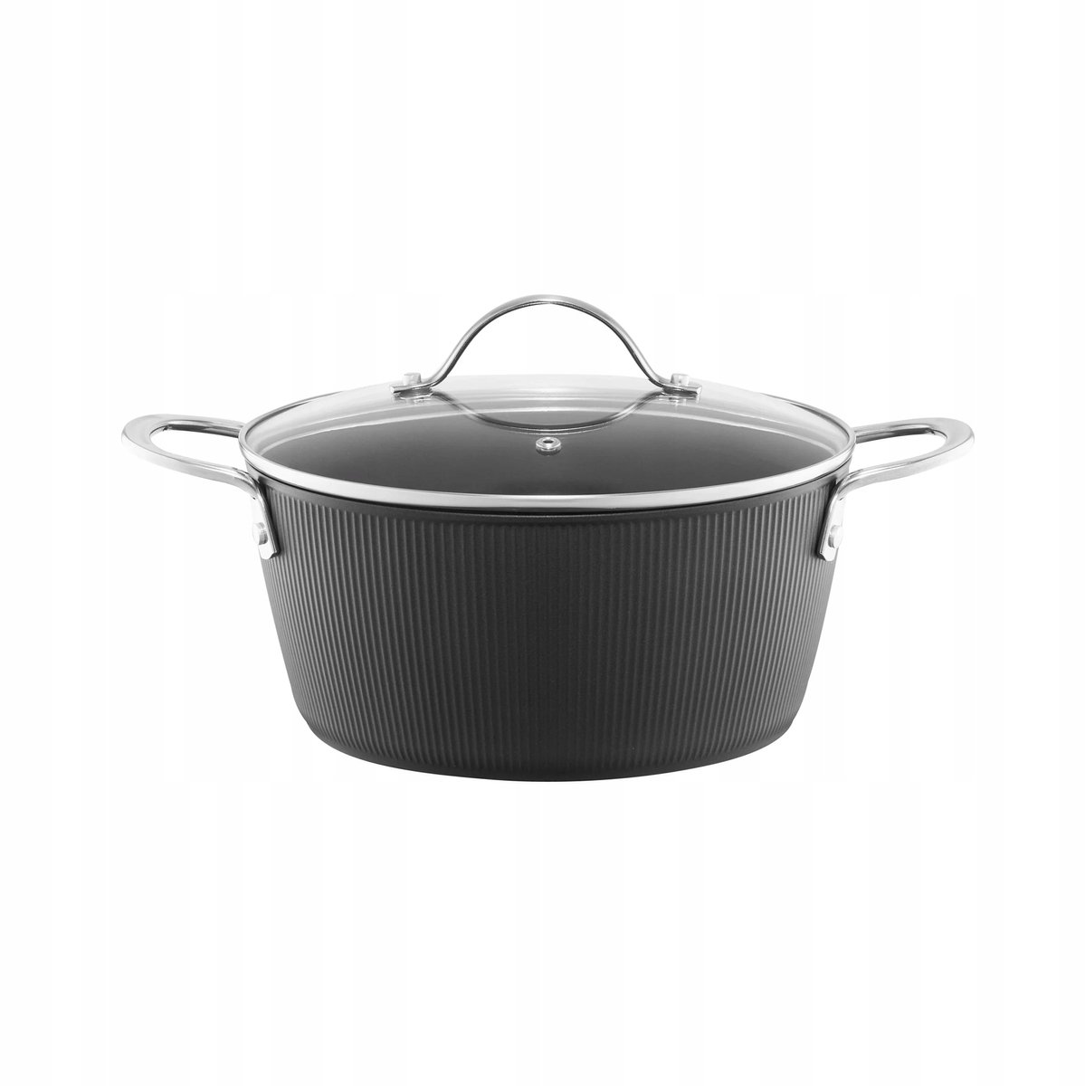Ambition Curly Aluminium Pan met Deksel - 2.2L, 20cm, Inductie