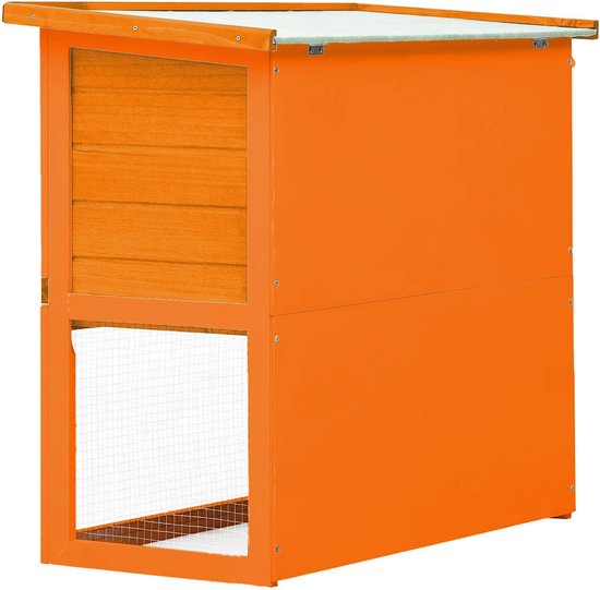vidaXL - Konijnenhok - voor - buiten - met - 1 - deur - hout
