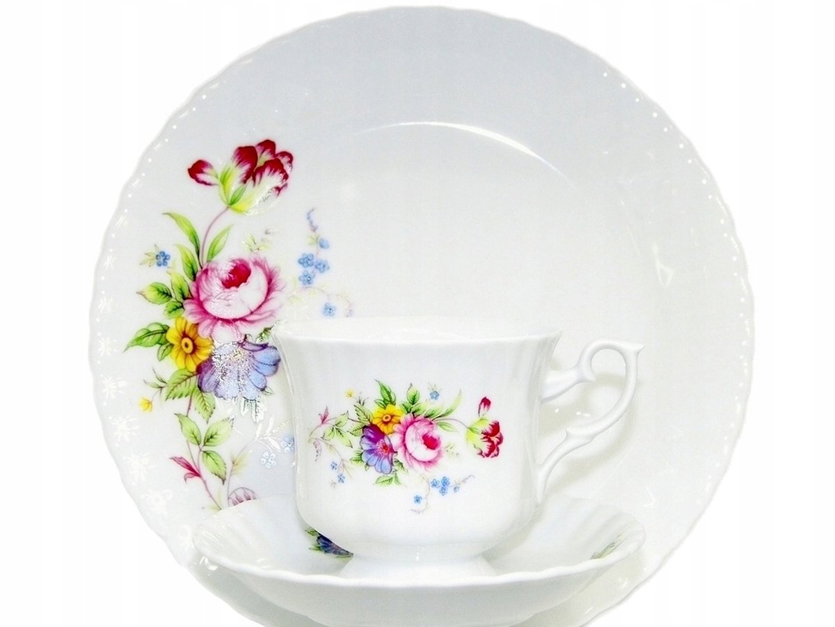 Chodzież Iwona 960 Porselein Koffieservies 21 Delen voor 6 Personen