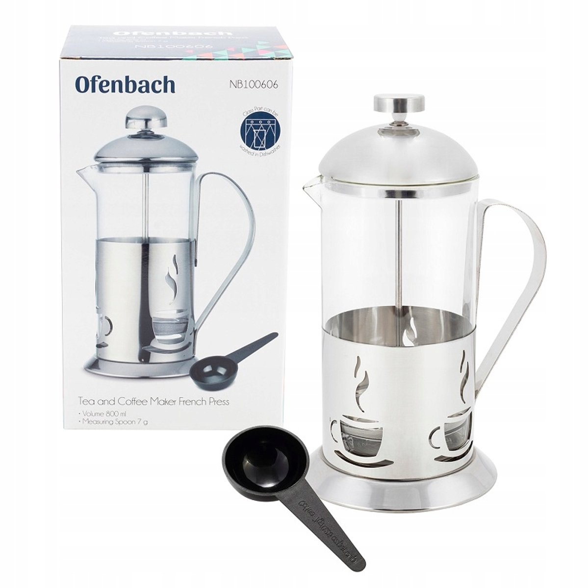 Glazen French Press voor Koffie & Thee - 800ml