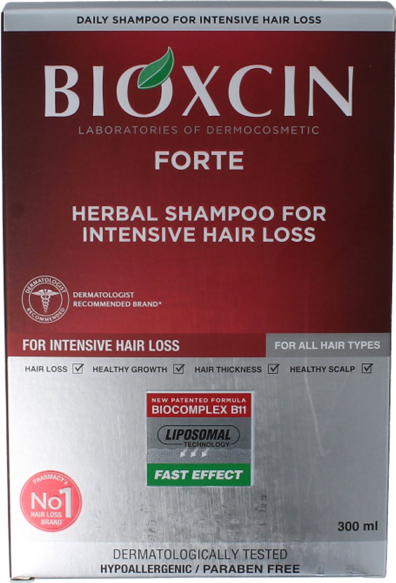 Bioxcin- Forte Shampoo 300 ml + 100 ml Forte Shampoo gratis (zeer effectief tegen haaruitval voor vrouwen en mannen) - Herbal - Bio - Herbal shampoo - bioxcin - bioxsine - Anti-Haaruival