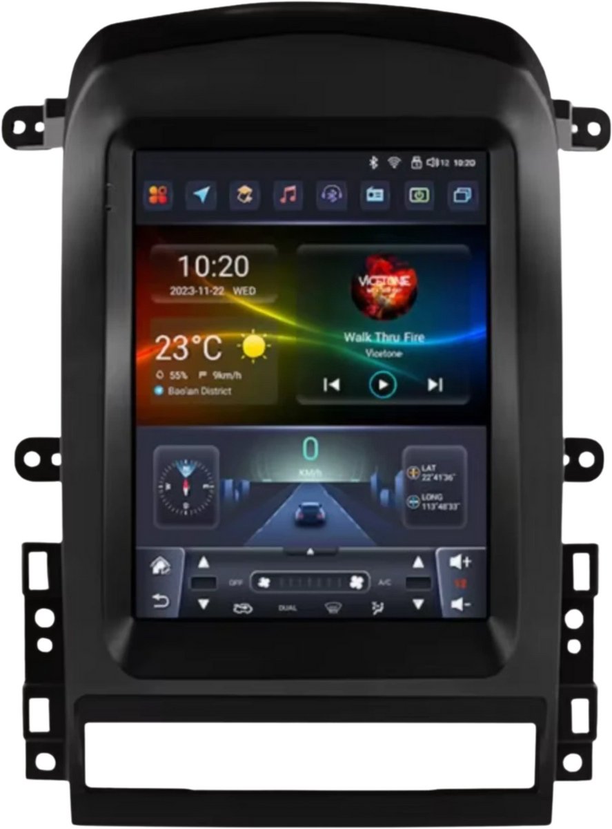 Autoradio met bluetooth - Carplay - Voor Chevrolet Captiva Sport (2006-2012) - Geschikt voor Apple en Android - Stereo - Navigatie - Navigatiesysteem auto - 6GB 64GB