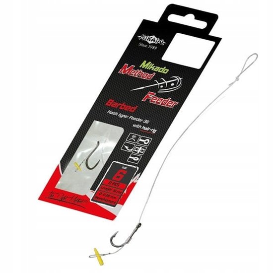 Mikado Method Feeder Rig Hook - 0,25 mm lijn, maat 8 (8 stuks) van Mikado — afbeelding 4