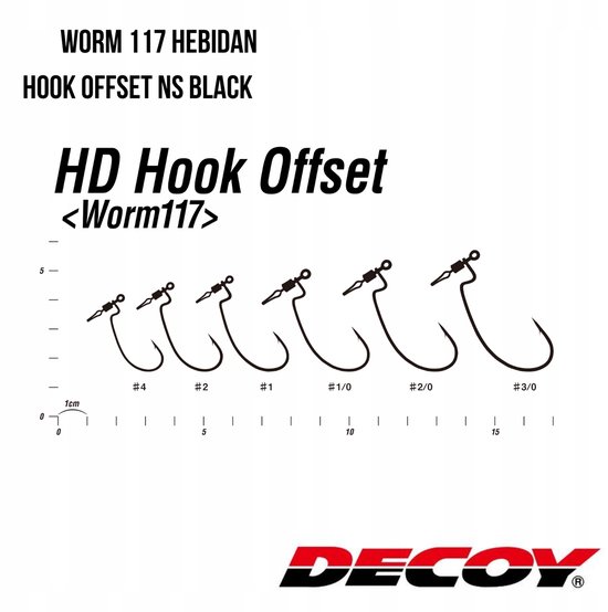 Decoy Worm117 HD Offsethaak #1 (5 stuks) - Vissen — afbeelding 2