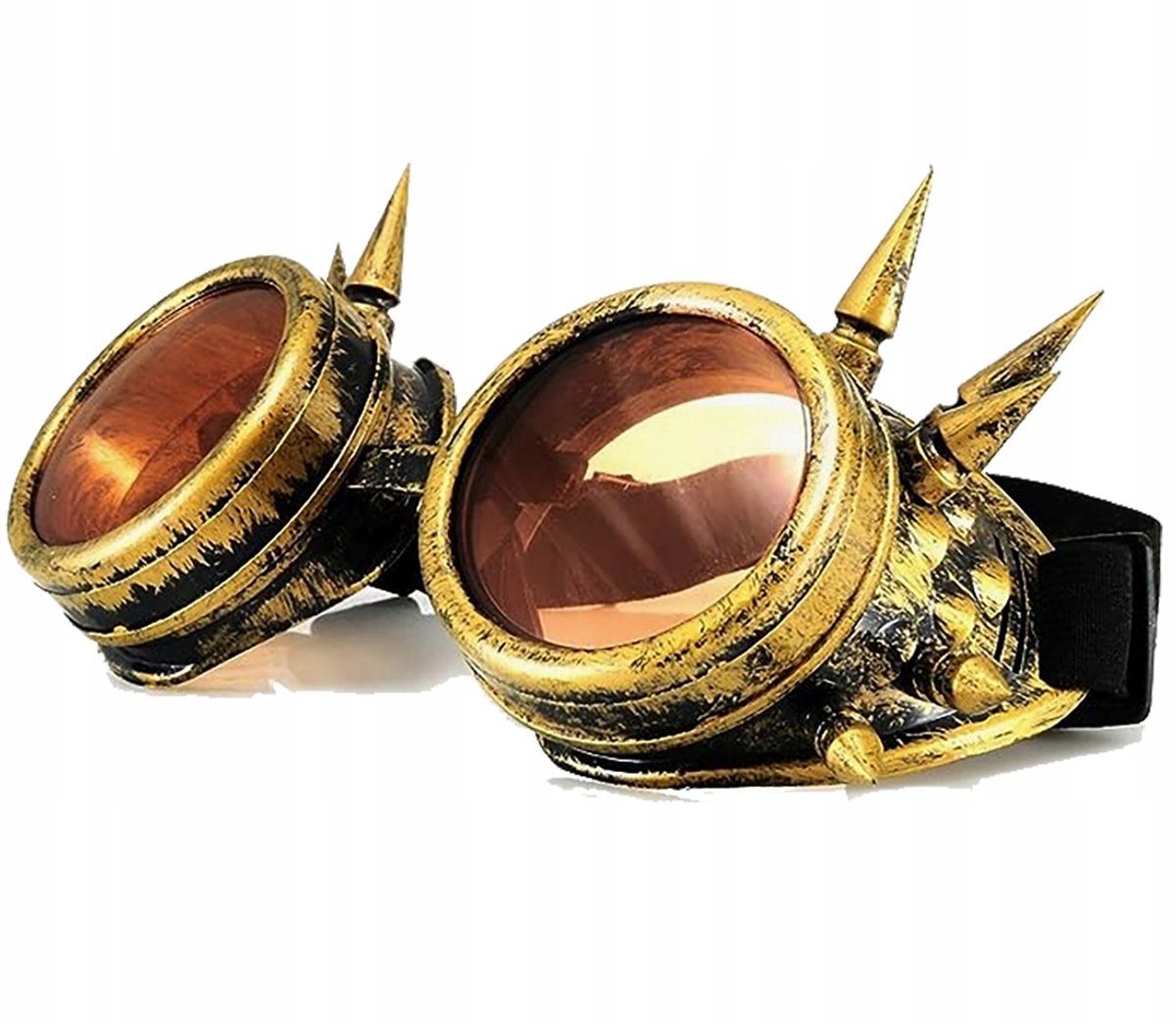 Steampunk Bril - Goudkleurig met Accessoires