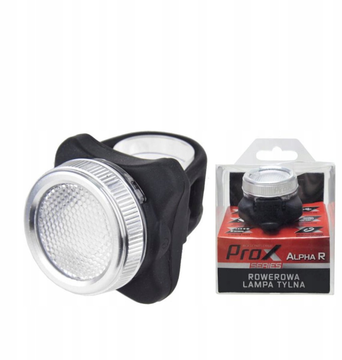 PROX Alpha COB USB Fietslamp Achter Rood/Blauw - 30lm, IPX4