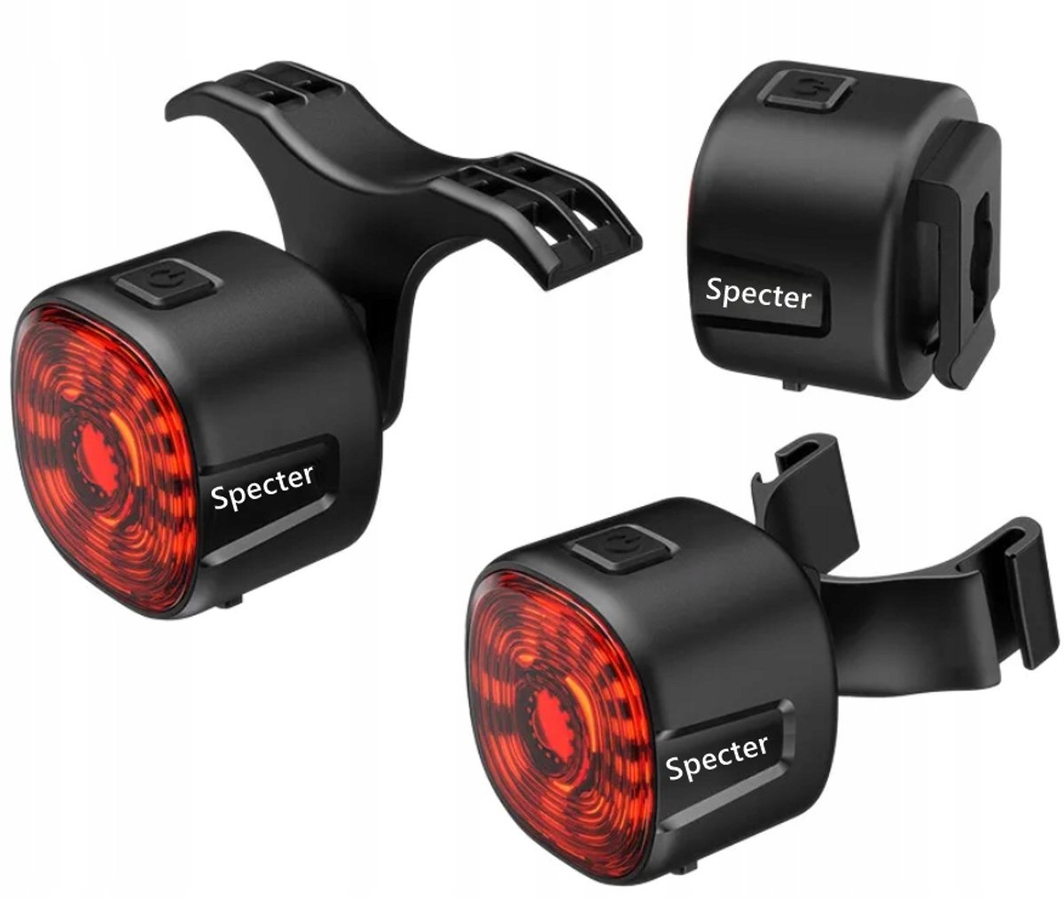 Specter WT09 Rode Fietslamp Achter - USB Oplaadbaar, 100 Uur