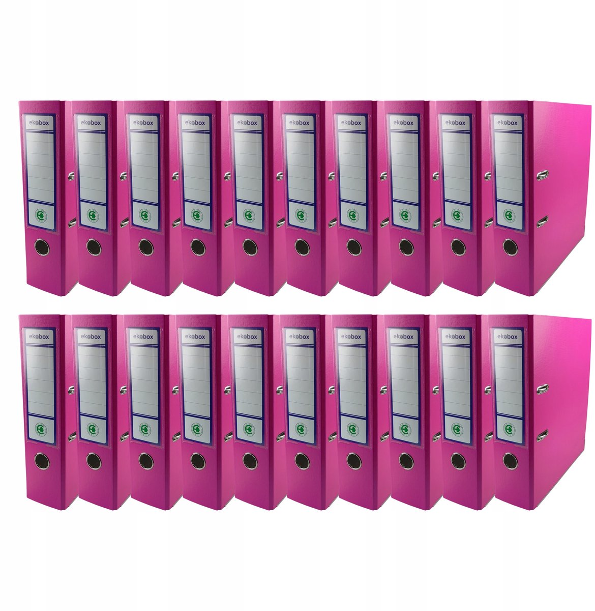 Ekobox Ringband A4 80mm Roze 20 Stuks - Documenten Organiseren