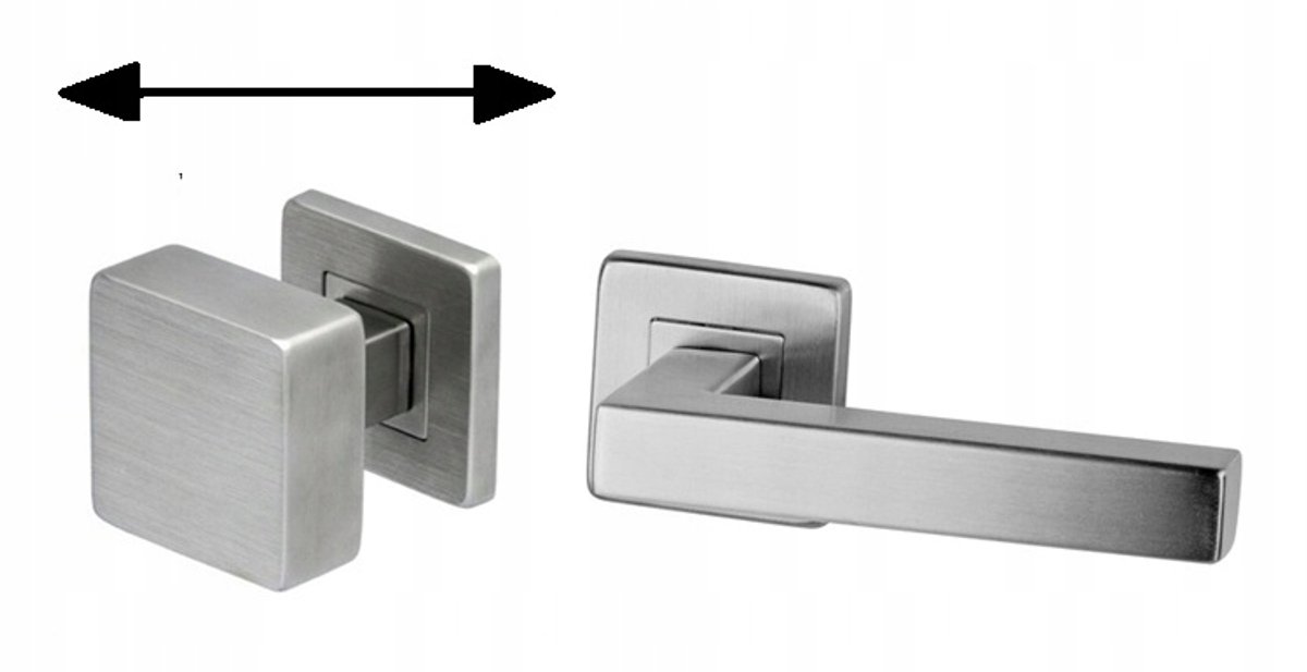 VDS R9 Quattro Deurklink Rechts Vast Inox Roestvrij Staal