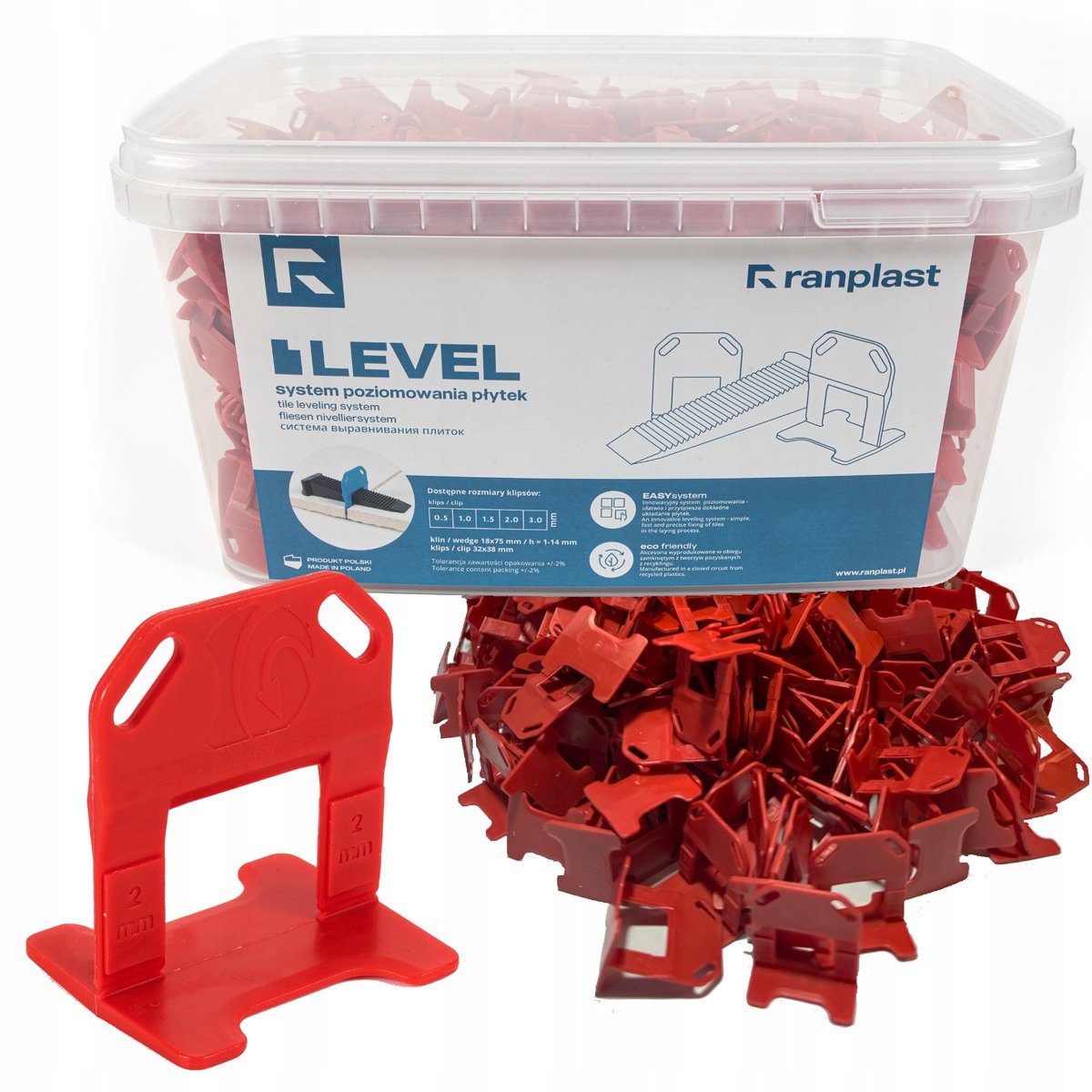 Ranplast Tegelnivelleringsclips - 400 stuks, voeg van 2 mm