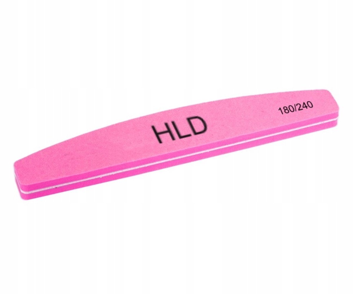 HLD Nagelpolijster Boot/Halve Maan 180/240 - Roze