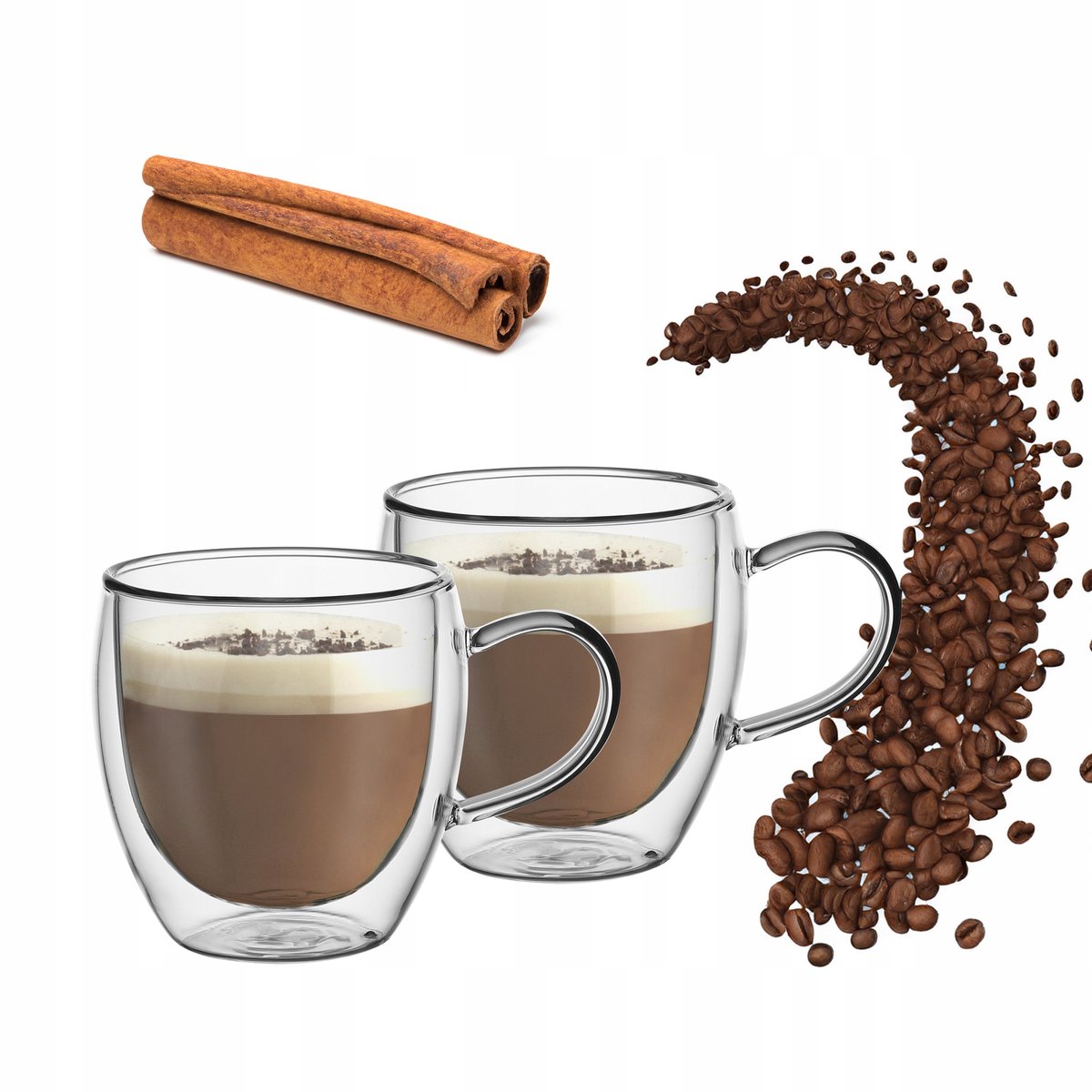Set van 2 Thermische Glazen 250ml - Dubbelwandig voor Koffie & Thee
