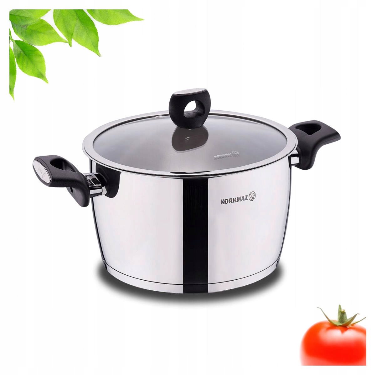 Korkmaz Nora Braadpan 24cm 5.5L RVS met Deksel