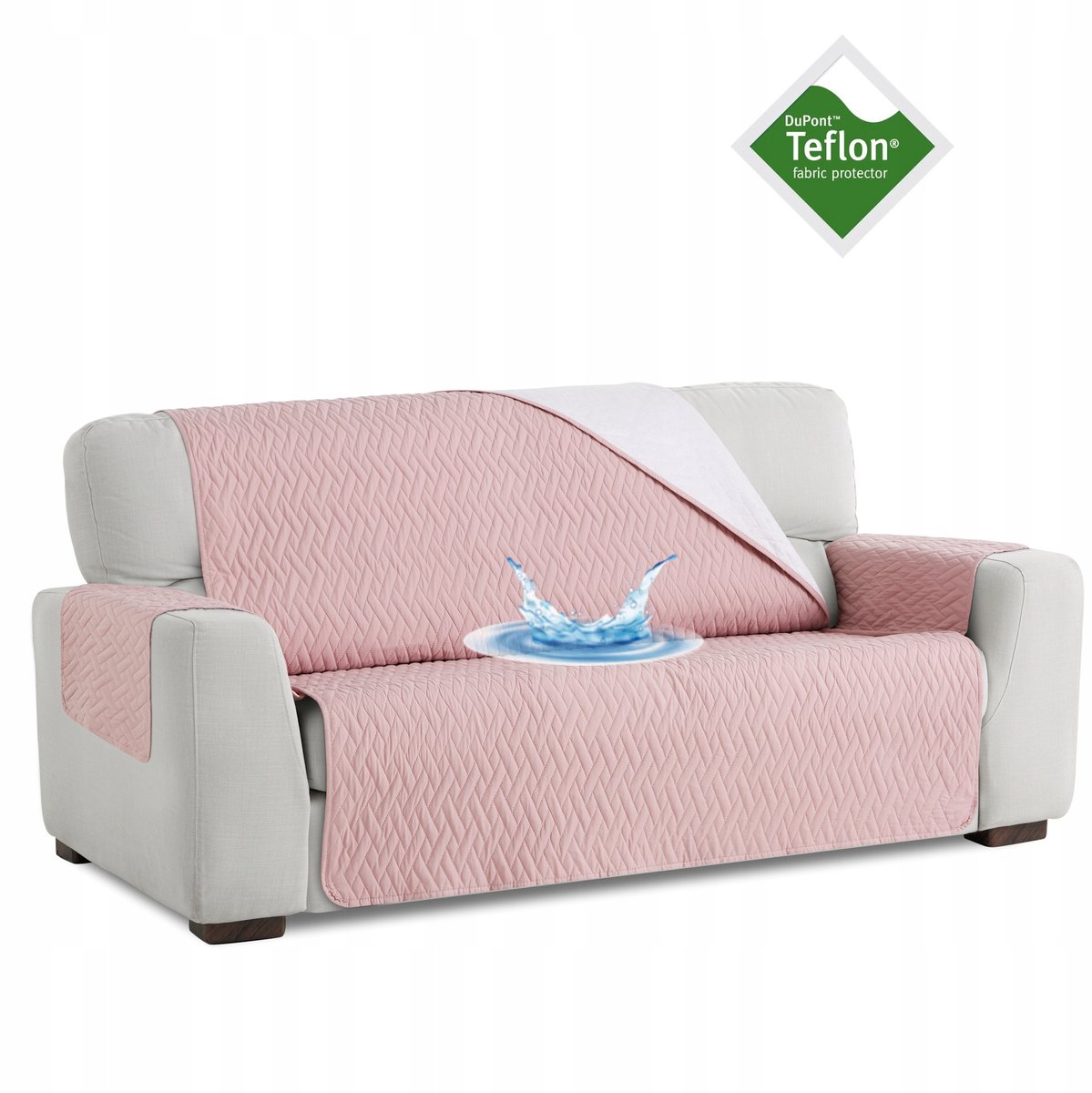 Waterdichte Sofahoes 3-zits Teflon Roze 180cm