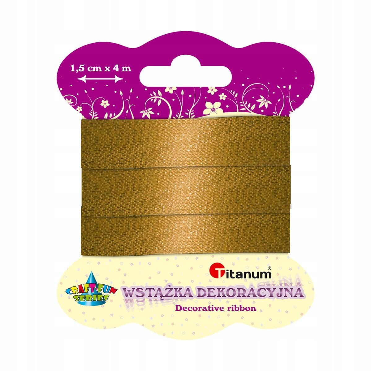 Titanum Decoratieve Lint Goud 1,5 cm x 4 m