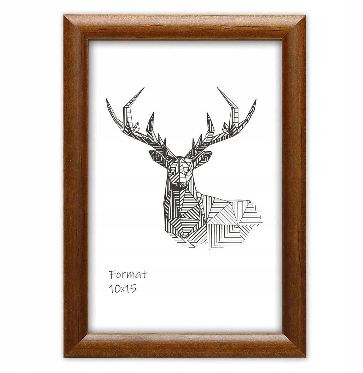Houten fotolijst bruin ovaal 30x40 cm