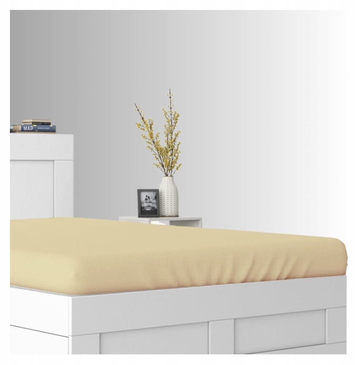 Frotte Hoeslaken 200x220cm Cappuccino - Dik & Nederlands Product