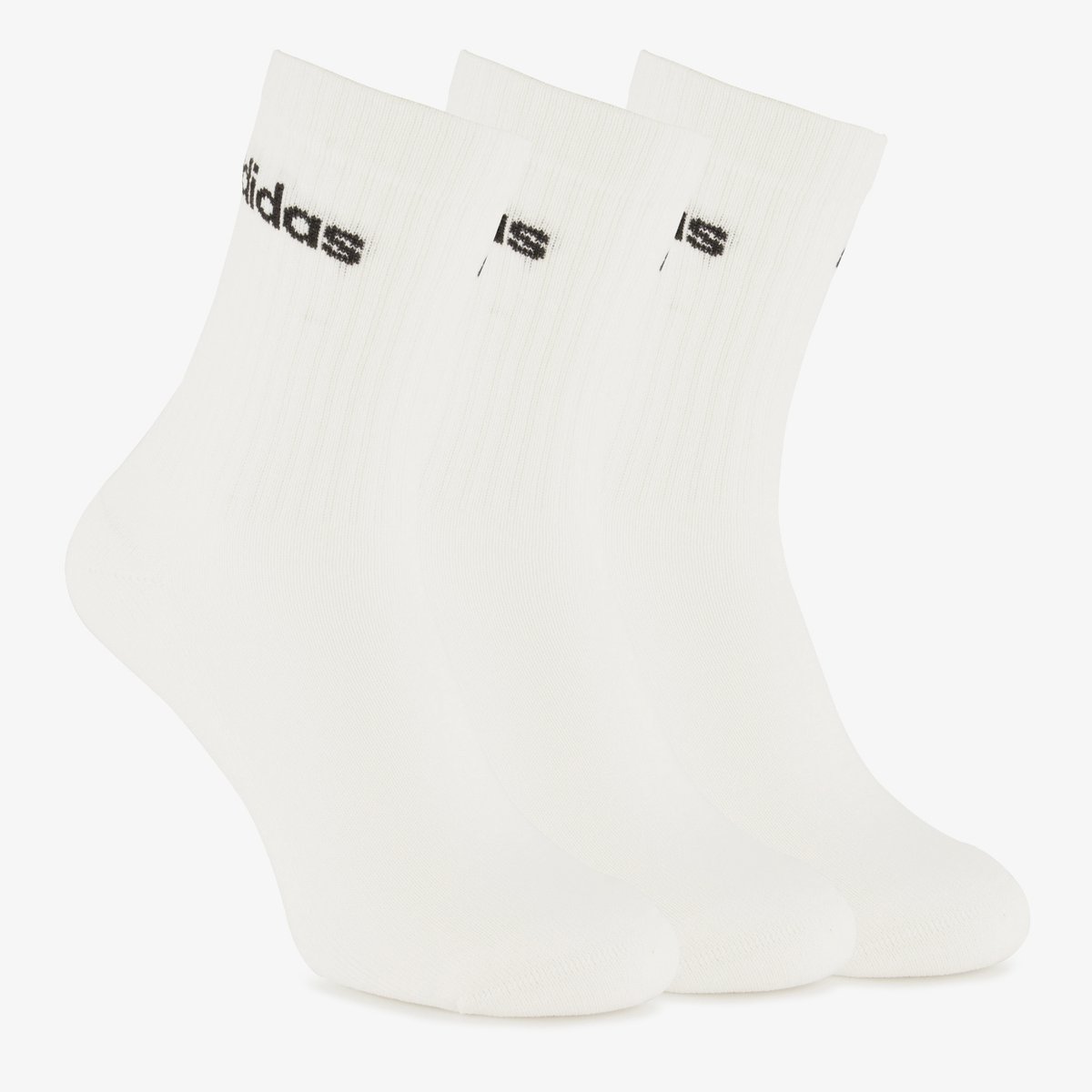 adidas Sportswear Linear Gevoerde Sokken 3 Paar - Unisex - Wit- 37-39 — cadeau in Cadeau-ideeën - foto 2