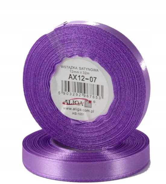 WedDecor Lila paars lint voor geschenkverpakking, 23 mm x 10 meter dubbelzijdig polyester satijnen lintrol voor Kerstmis, bruiloft, knutselen, haarstrik, naaien, verjaardagstaart decoratie