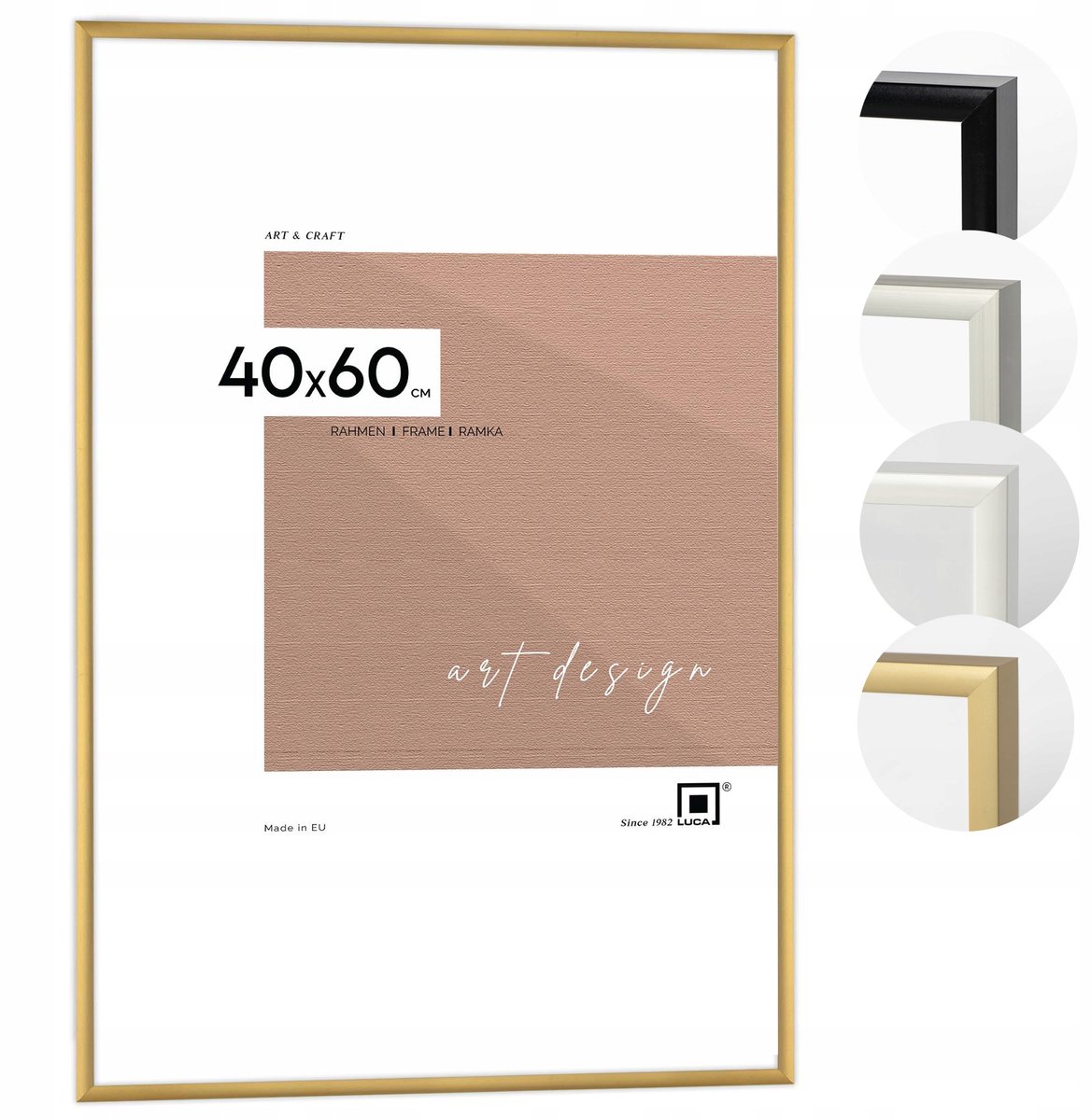 Aluminium Fotolijst Goud 40x60 cm - Stijlvolle Wanddecoratie