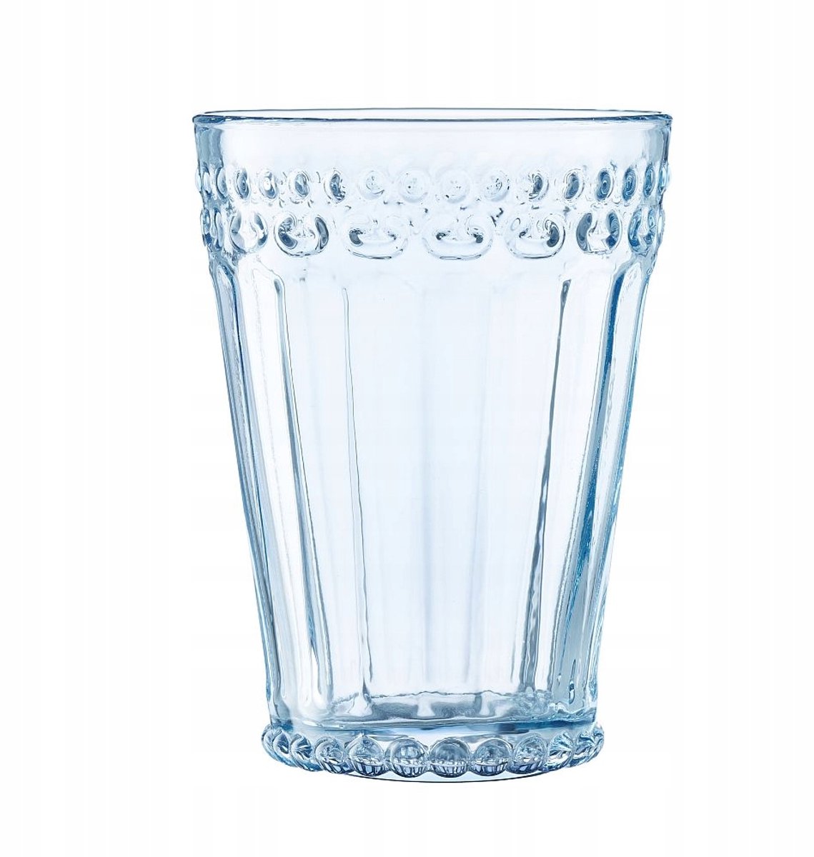 Villa Italia MODERN Hoge Glas Blauw 330 ml - Handgemaakt Glaswerk