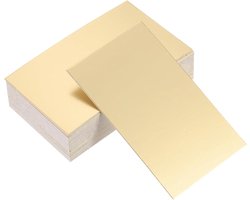 100 Visitekaartjes van Karton 8,9 x 5,1 cm Blanco voor Laserprinters Goudkleurig - Kleine Berichtenkaarten Graffiti Scrapbooking Doe-Het-Zelf.