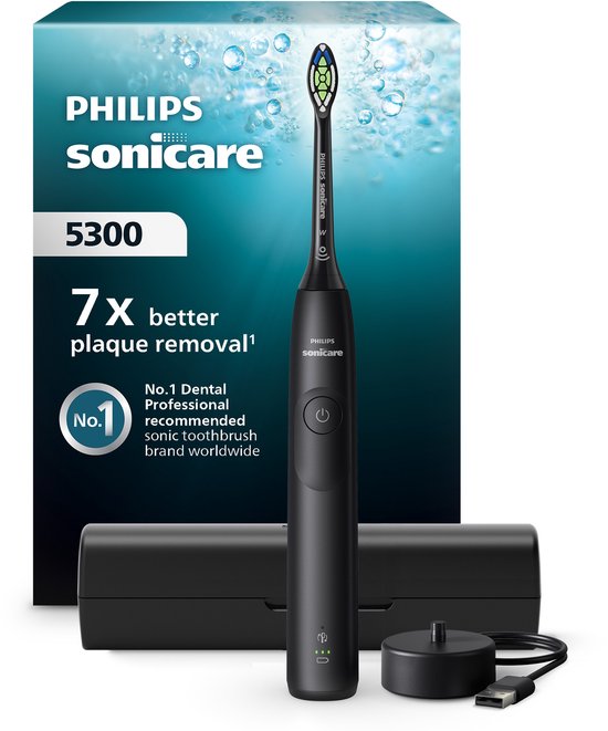 Philips Sonicare 5300 Tandenborstel Zwart met Reisetui